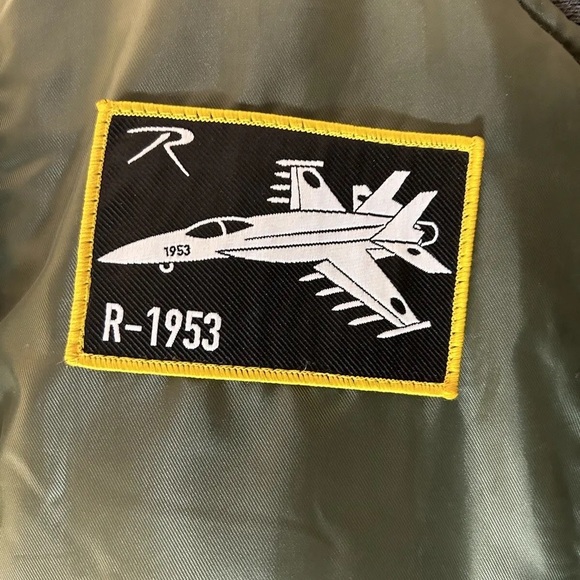 Kids Flight Jacket With Patches Boys Size S Fighter Pilot Boys Green - Picture 12 of 14